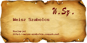 Weisz Szabolcs névjegykártya